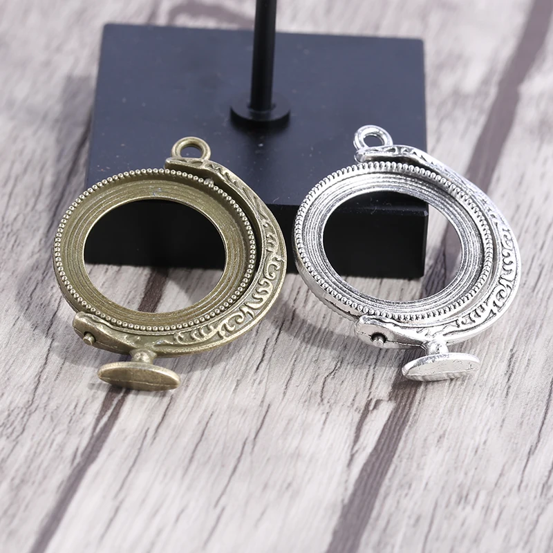 onwear 3pcs Fit 25mm Round Cabochon base settings antique bronze double side rotating pendant tray blanks diy jewelry bezels
onwear 3pcs Fit 25mm Round Cabochon base settings antique bronze double side rotating pendant tray blanks diy jewelry bezels