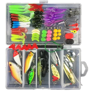 88pcs/lot Almighty Fishing Lure Kit Hard Lures and Soft Baits Mixed Minnow Popper ViB Sequin Hook Accessories Box
88pcs/lot Almighty Fishing Lure Kit Hard Lures and Soft Baits Mixed Minnow Popper ViB Sequin Hook Accessories Box
