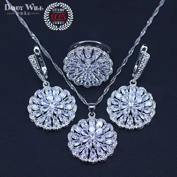 Gorgeous Silver Color jewelry sets for women Pure White cubic zirconia crystal cosyume jewelry handmade pendant earrings rings
Gorgeous Silver Color jewelry sets for women Pure White cubic zirconia crystal cosyume jewelry handmade pendant earrings rings