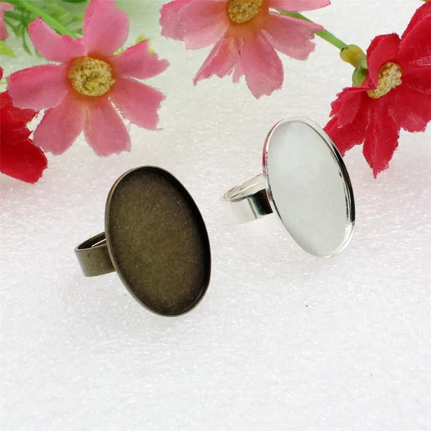 Fit 18x25mm Cabochons Copper Oval Ring Blank Setting Bezel Cabochon Ring Base For DIY Ring Accessories 5pcs/lot K06030
Fit 18x25mm Cabochons Copper Oval Ring Blank Setting Bezel Cabochon Ring Base For DIY Ring Accessories 5pcs/lot K06030