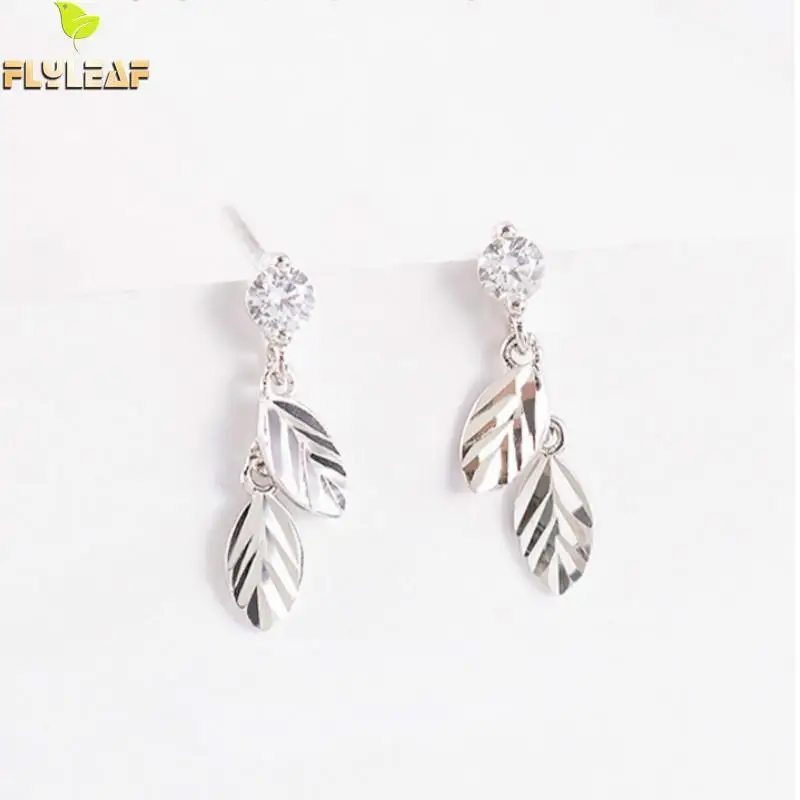 Flyleaf 100% 925 Sterling Silver Cubic Zirconia Small Leaves Stud Earrings For Women Hypoallergenic Lady Fashion Jewelry
Flyleaf 100% 925 Sterling Silver Cubic Zirconia Small Leaves Stud Earrings For Women Hypoallergenic Lady Fashion Jewelry