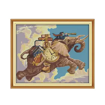Animal Series Elephant Hand-embroidered Cross-stitch Kit Explore the world's flying elephant Chinese characteristics Sewing
Animal Series Elephant Hand-embroidered Cross-stitch Kit Explore the world's flying elephant Chinese characteristics Sewing