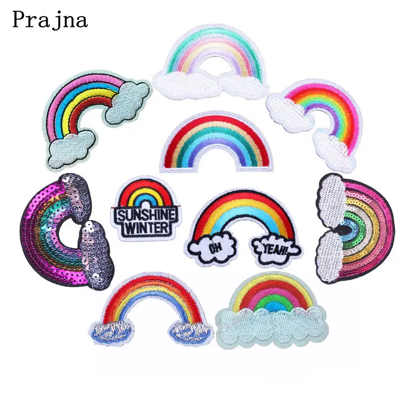 Prajna Rainbow Embroidered Iron On Patch For Clothes Sewing Patches Clothing DIY Motif Applique Cheap Embroidery Kids Sticker
Prajna Rainbow Embroidered Iron On Patch For Clothes Sewing Patches Clothing DIY Motif Applique Cheap Embroidery Kids Sticker