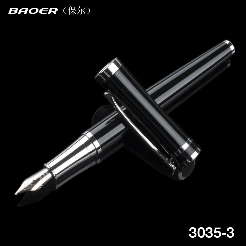Baoer 3035 Black Ink Pen Fountain Pens High Quality Calligraphy Pen Stationery Business Gift Signature Pen
Baoer 3035 Black Ink Pen Fountain Pens High Quality Calligraphy Pen Stationery Business Gift Signature Pen