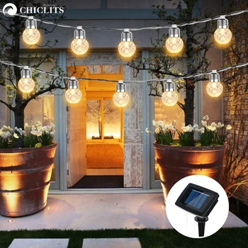 LED Solar Fairy Lights Outdoor 10 LED Light Bulb Waterproof Sphere Light Decoration Lighting for Garden Patio Yard Home Party
LED Solar Fairy Lights Outdoor 10 LED Light Bulb Waterproof Sphere Light Decoration Lighting for Garden Patio Yard Home Party