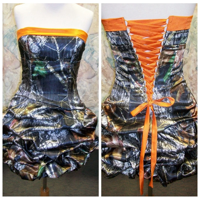 2019 Strapless Draped Skirt Bridesmaid Dresses Custom Camo Camouflage Short Mini Real Tree Vestidos De Bridesmaids Honor Of Maid
2019 Strapless Draped Skirt Bridesmaid Dresses Custom Camo Camouflage Short Mini Real Tree Vestidos De Bridesmaids Honor Of Maid