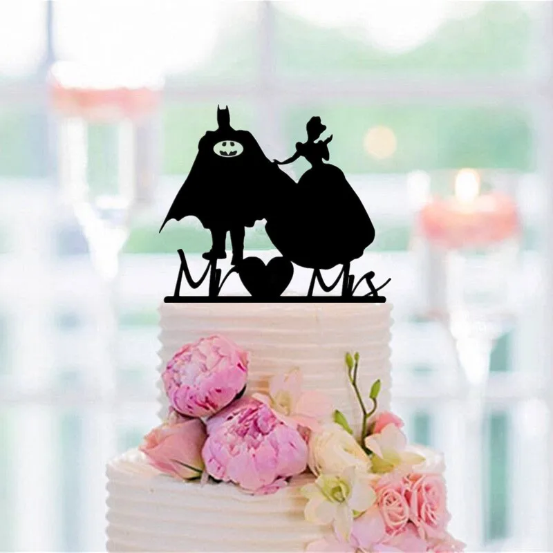 Batman & Cinderella Acrylic Wedding Cake Topper Decoration Cake Decorating Accessory Black Accessory
Batman & Cinderella Acrylic Wedding Cake Topper Decoration Cake Decorating Accessory Black Accessory