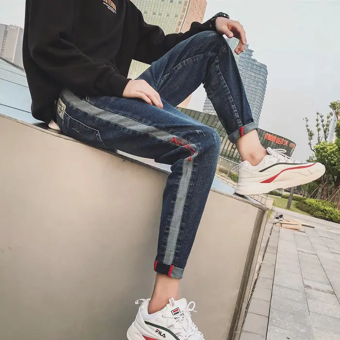 Spring and Summer Jeans Men's Korean Nine-minute Pants Boys Elastic Slim Pants Fashion Boys'Pants skinny jeans for mens
Spring and Summer Jeans Men's Korean Nine-minute Pants Boys Elastic Slim Pants Fashion Boys'Pants skinny jeans for mens