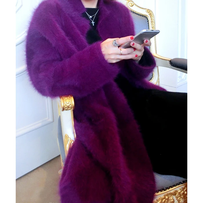 NEW knitted long mink cashmere sweater coat women's fashion thick spot loose Plush cardigan coat Free shipping
NEW knitted long mink cashmere sweater coat women's fashion thick spot loose Plush cardigan coat Free shipping