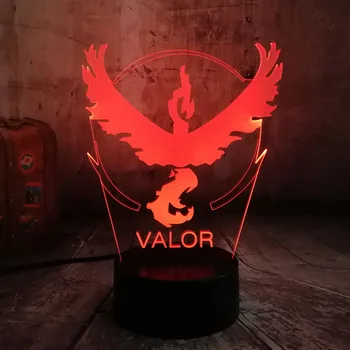 Cool Valor Logo Pokemon Go Game Children's Day Collection Team 3D Optical Illusion Night Light 7 Color Desk Lamp Kid Toys lamps
Cool Valor Logo Pokemon Go Game Children's Day Collection Team 3D Optical Illusion Night Light 7 Color Desk Lamp Kid Toys lamps