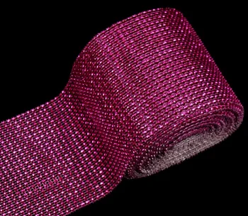 10Yard 24row Fuchsia Bendable Diamond Mesh Wrap Roll Sparkle Rhinestone Trim Ribbon For Wedding Gift Party Craft Decoration
10Yard 24row Fuchsia Bendable Diamond Mesh Wrap Roll Sparkle Rhinestone Trim Ribbon For Wedding Gift Party Craft Decoration