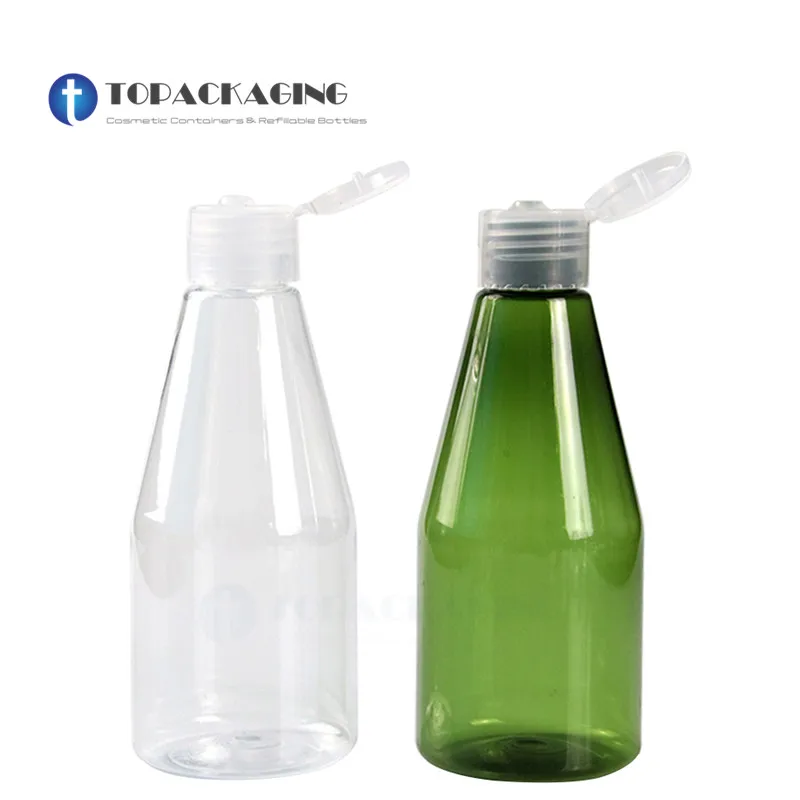 

30PCS*200ML Flip Screw Cap Bottle Empty Shampoo Packing PET Plastic Cosmetic Container Sample Makeup Essential Oil Refillable