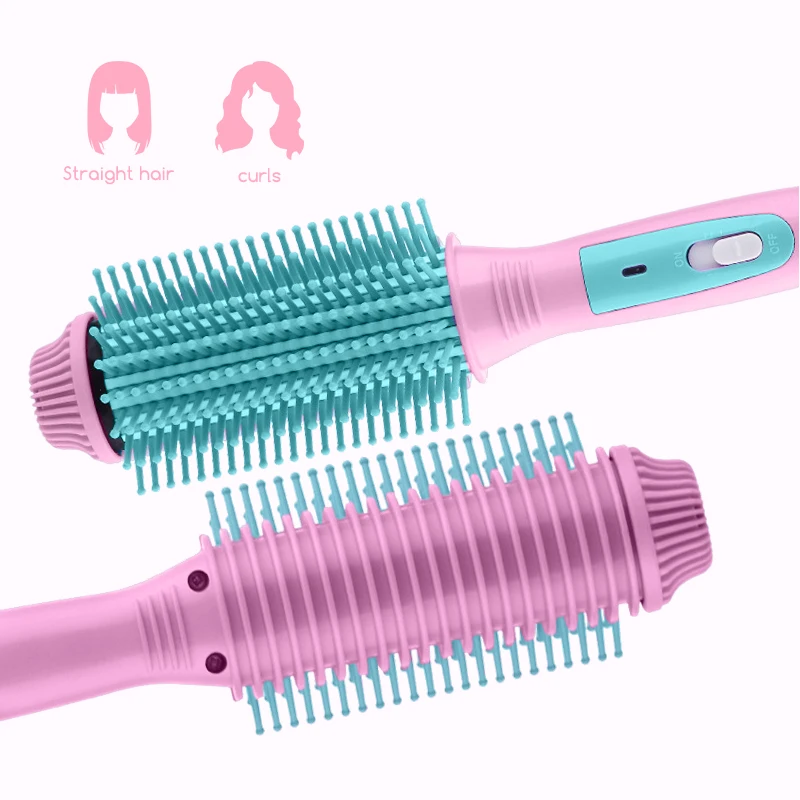 New 2 In 1 Electric Hair Brush Dry-wet Dual-use Straightening Comb And Curling Comb Candy-colored DIY Hair Styling Tool
New 2 In 1 Electric Hair Brush Dry-wet Dual-use Straightening Comb And Curling Comb Candy-colored DIY Hair Styling Tool