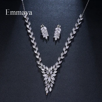 Emmaya Brand Fashion Charm Cubic Leaf Zirconia Bridal White Gold Color Jewelry Sets Party Wedding Adjustable Necklace Sets
Emmaya Brand Fashion Charm Cubic Leaf Zirconia Bridal White Gold Color Jewelry Sets Party Wedding Adjustable Necklace Sets