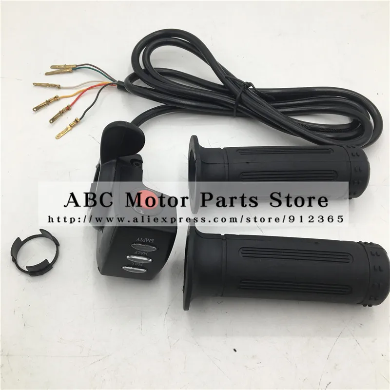24V 36V 48V E-bike Half Twist Throttle with Battery Indicator/ on/off button/lithium battery handle grip
24V 36V 48V E-bike Half Twist Throttle with Battery Indicator/ on/off button/lithium battery handle grip