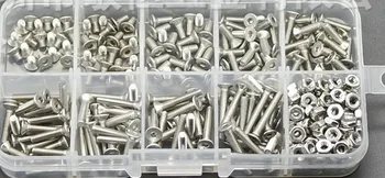 340pcs/lot M3*5-M3*20 stainless steel 304 countersunk hex socket screws allen nuts with box assortment kits thread repair kit 74
340pcs/lot M3*5-M3*20 stainless steel 304 countersunk hex socket screws allen nuts with box assortment kits thread repair kit 74