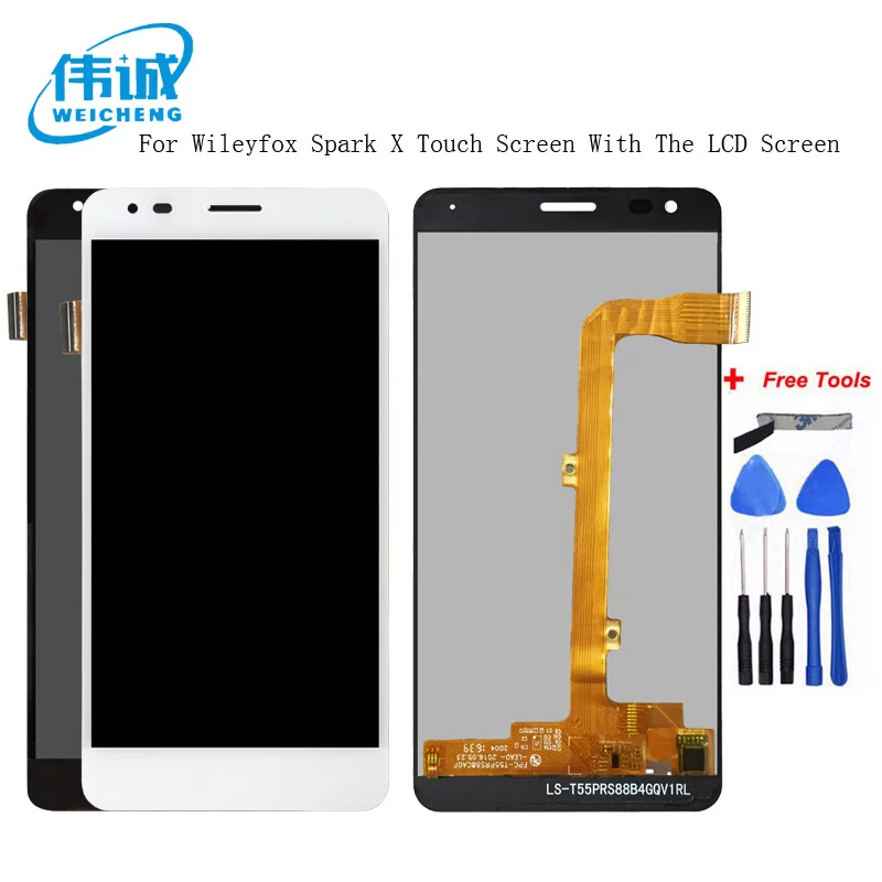WEICHENG Top Quality for Wileyfox Spark X LCD Display+Touch Screen Digitizer Assembly Replacement Accessories +Free Tools
WEICHENG Top Quality for Wileyfox Spark X LCD Display+Touch Screen Digitizer Assembly Replacement Accessories +Free Tools