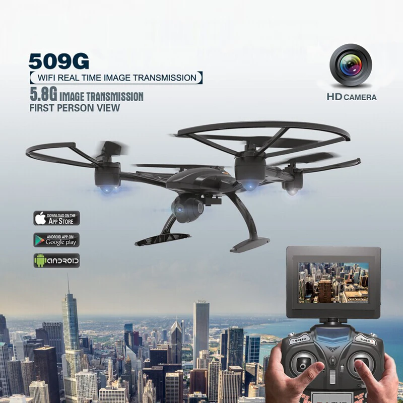 JXD 509G 5.8G FPV Set High Hold Mode RC Quadcopter with 2.0MP HD Camera 6Axis Helicopter Drone Monitor RTF Rc Toy As Funny Gift
JXD 509G 5.8G FPV Set High Hold Mode RC Quadcopter with 2.0MP HD Camera 6Axis Helicopter Drone Monitor RTF Rc Toy As Funny Gift