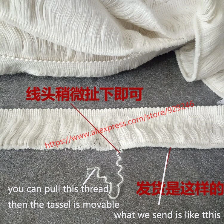 3 yards/lot 5cm offwhite 100% cotton lace tassel trimmings for garment sewing accessory white textile curtain lace fringes
3 yards/lot 5cm offwhite 100% cotton lace tassel trimmings for garment sewing accessory white textile curtain lace fringes