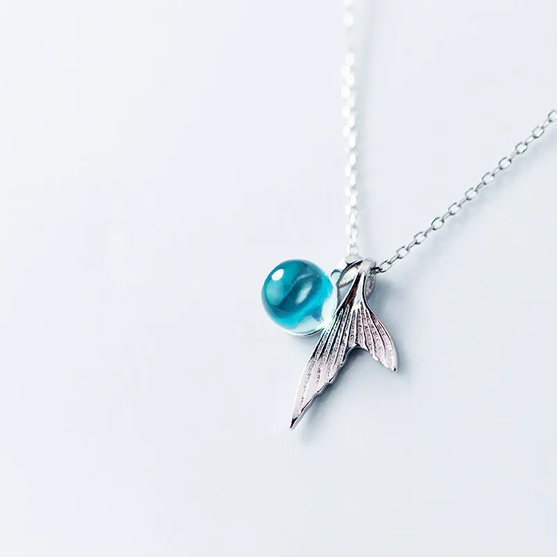 mermaid foam necklace for Women Korean crystal fashion Blue Stone Mermaid Tail Pendant Necklaces Party Jewelry Gift
mermaid foam necklace for Women Korean crystal fashion Blue Stone Mermaid Tail Pendant Necklaces Party Jewelry Gift