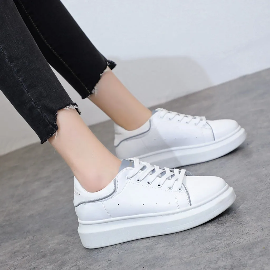 Women Shoes 2019 Spring Summer White Shoes Reflective Thick Bottom Wild Muffin White Shoes Casual Female Shoes Woman #x30
Women Shoes 2019 Spring Summer White Shoes Reflective Thick Bottom Wild Muffin White Shoes Casual Female Shoes Woman #x30