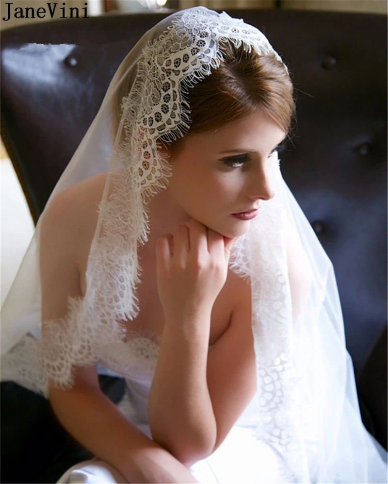JaneVini Elegant White One Layer Long Wedding Veil Lace Edge Bridal Cathedral Length Veil Tulle Women Simple Wedding Accessories
JaneVini Elegant White One Layer Long Wedding Veil Lace Edge Bridal Cathedral Length Veil Tulle Women Simple Wedding Accessories