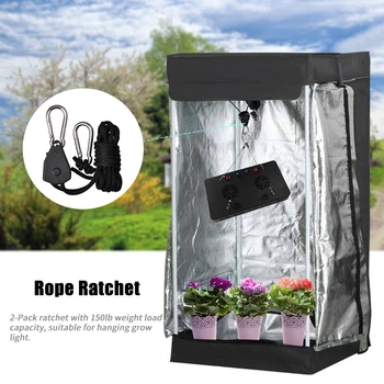 2-Pack Ratchet 1/8 Inch Adjustable Heavy Duty Tie Down Rope Carabiner Hook Clip Hanger 150lb Capacity Grow Light Luggage Strap
2-Pack Ratchet 1/8 Inch Adjustable Heavy Duty Tie Down Rope Carabiner Hook Clip Hanger 150lb Capacity Grow Light Luggage Strap