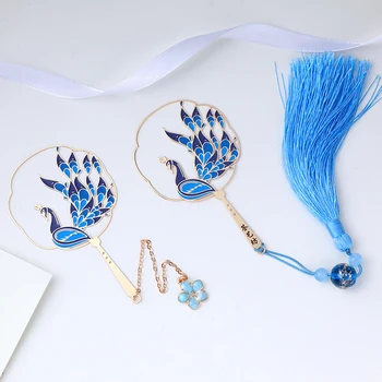 creative cute bookmarks classical Chinese style tassels bookmark endant metal bookmarks ancient style exquisite student gifts