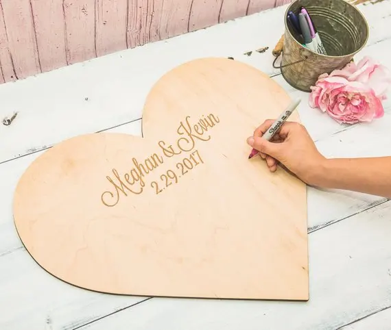 Custom Wood Heart Wedding Guest Book Unique Signature Guest Book Baby Shower Rustic Guest Book Frame Engraved Wooden Sign
Custom Wood Heart Wedding Guest Book Unique Signature Guest Book Baby Shower Rustic Guest Book Frame Engraved Wooden Sign