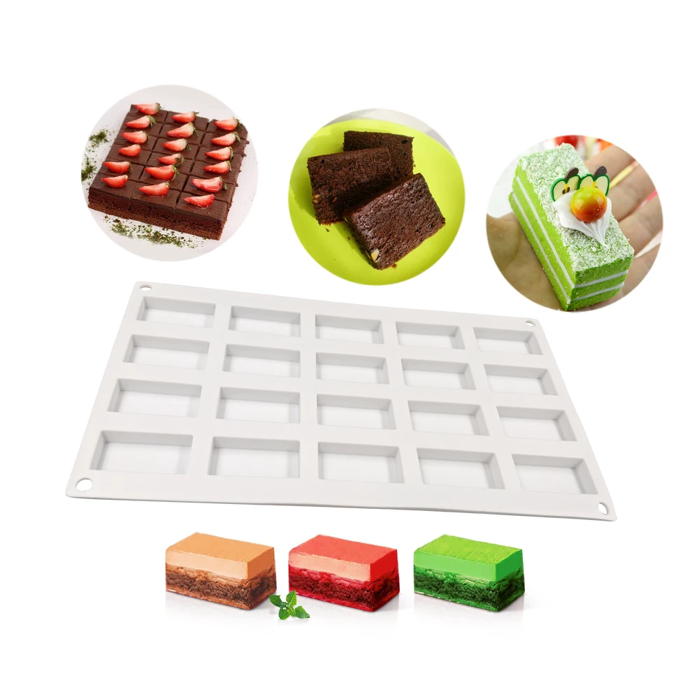 20 hole small pillow trap mold dessert silicone mold rectangular filling mold chocolate ice cream mousse cake
20 hole small pillow trap mold dessert silicone mold rectangular filling mold chocolate ice cream mousse cake