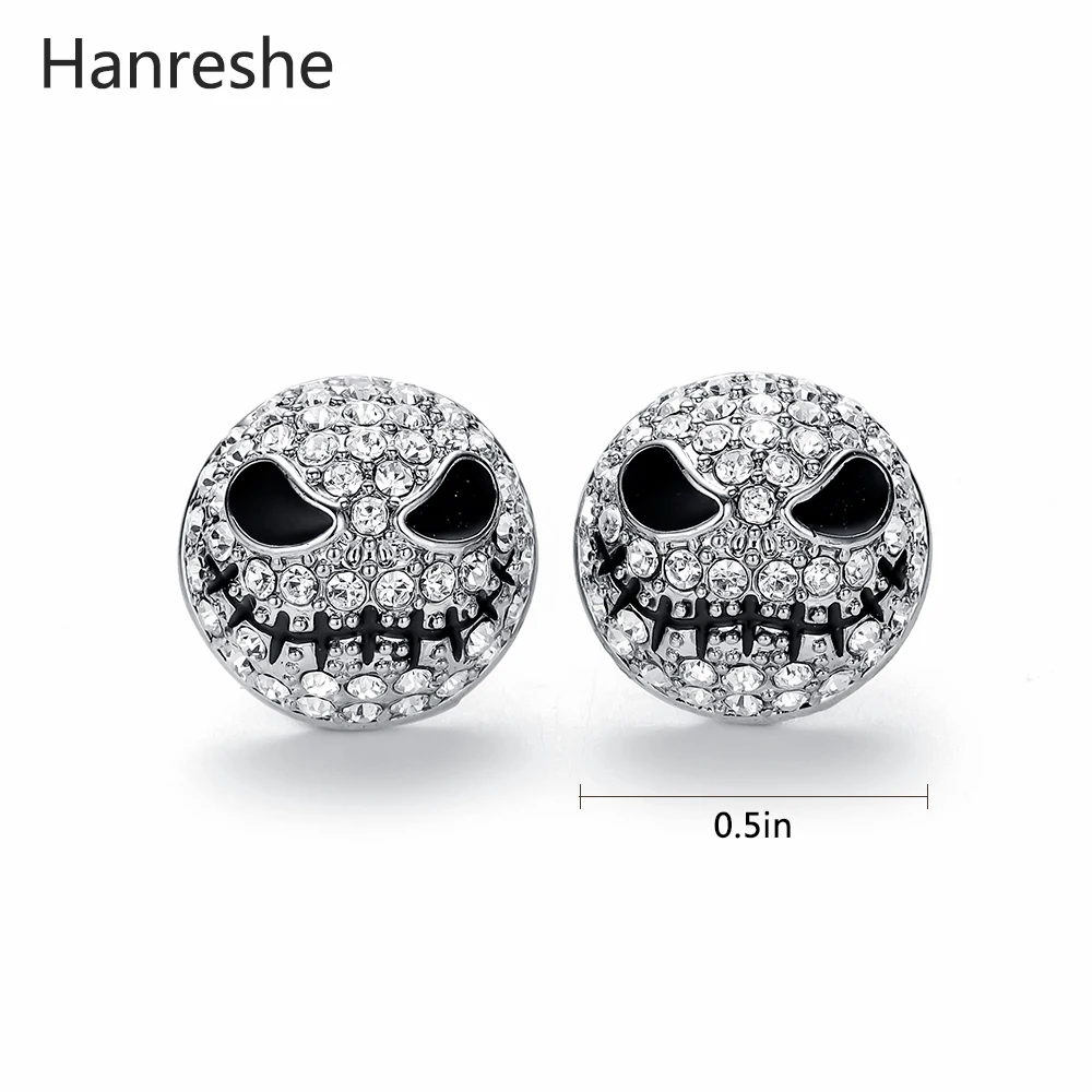 Hanreshe Jack Silver Circle Crystal Earrings Nightmare Before Christmas Cartoon Gothic Party Jewelry Skull Stud Earrings Women
Hanreshe Jack Silver Circle Crystal Earrings Nightmare Before Christmas Cartoon Gothic Party Jewelry Skull Stud Earrings Women