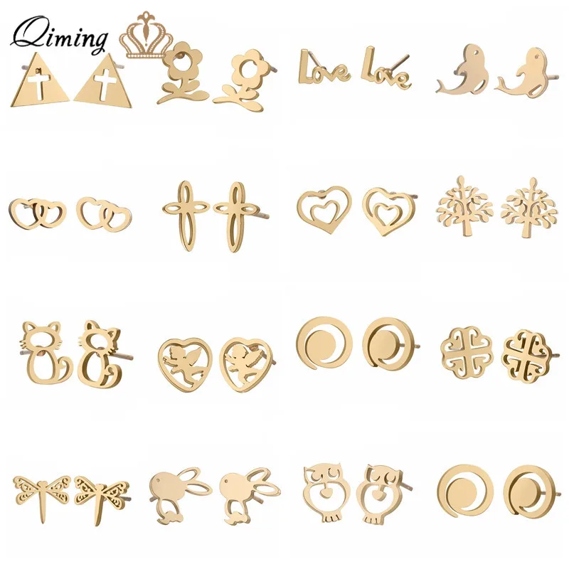 QIMING Korean Minimalist Statement Earrings For Women Animal Cross 2019 Trendy Bohemia Small Stud Earrings Girls Gift Wedding
QIMING Korean Minimalist Statement Earrings For Women Animal Cross 2019 Trendy Bohemia Small Stud Earrings Girls Gift Wedding