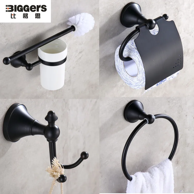 Free shipping,Black bronze bathroom accessories set 4pcs copper paper holder robe hook towel ring toilet brush holder
Free shipping,Black bronze bathroom accessories set 4pcs copper paper holder robe hook towel ring toilet brush holder