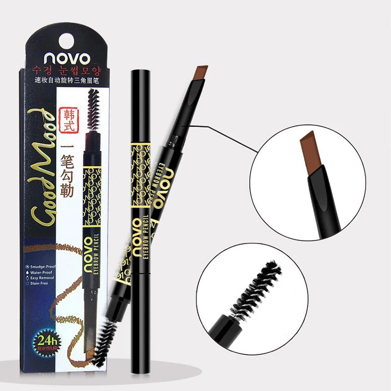 NOVO Triangle Rotating Eyebrow Pencil Makeup Pen with Brush Waterproof Long-lasting Shaping Liner Pen Cosmetics
NOVO Triangle Rotating Eyebrow Pencil Makeup Pen with Brush Waterproof Long-lasting Shaping Liner Pen Cosmetics