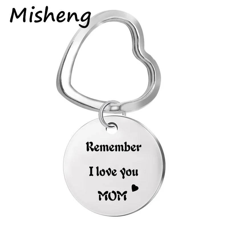

2019 Personalized Custom Key Chain Letters Remember I Love You MOM/DAD Stainless Steel Lettering to Express Love to Parents