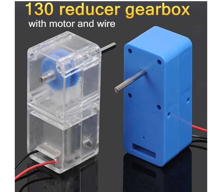 DIY Toy car model Sparepart,130 motor 1-6V reducer gearbox 3mm D dual shaft 1:94/1:143 (Finished product)
DIY Toy car model Sparepart,130 motor 1-6V reducer gearbox 3mm D dual shaft 1:94/1:143 (Finished product)
