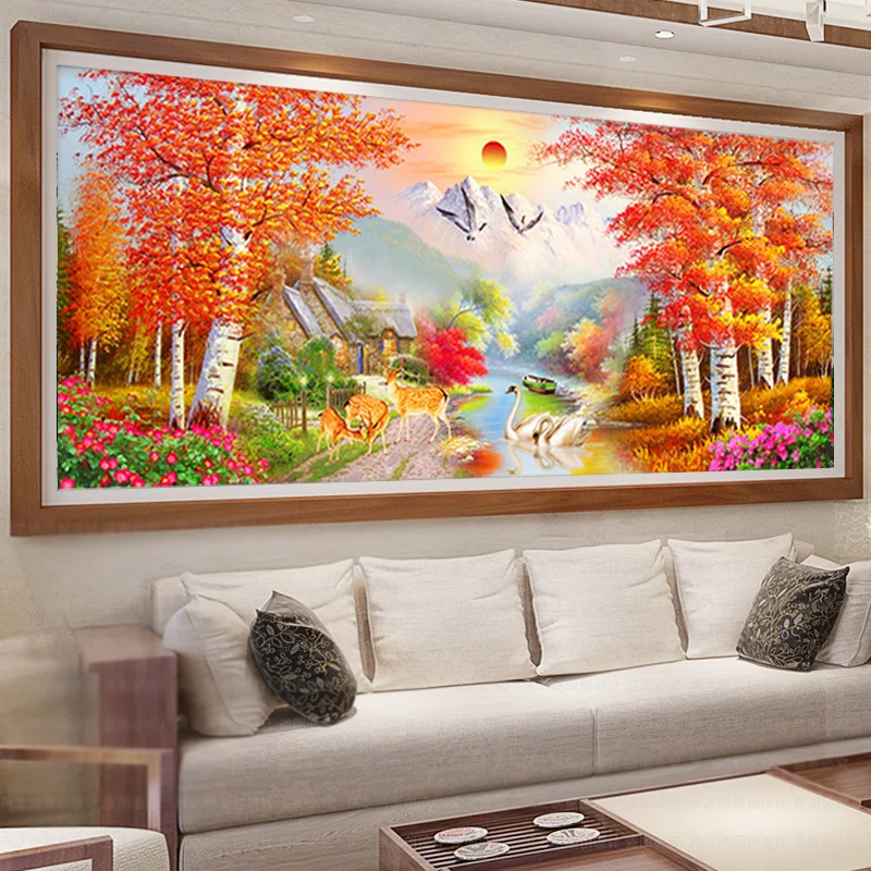 New Arrival DIY Diamond Painting Full Round Drill Beautiful Farmhouse Autumn Landscape Diamond Mosaic Kit for Home Decoration
New Arrival DIY Diamond Painting Full Round Drill Beautiful Farmhouse Autumn Landscape Diamond Mosaic Kit for Home Decoration