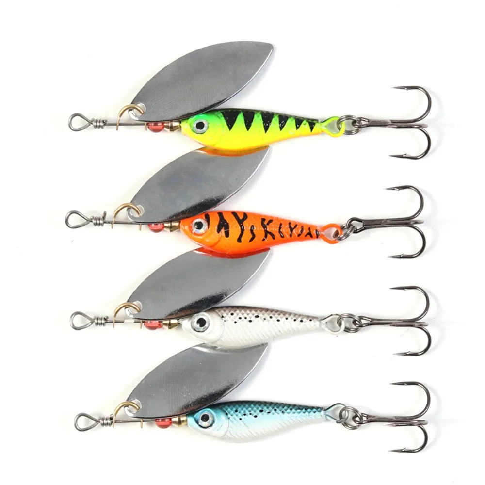4Pcs/set Spinner Bait 15g 8.5cm/11g 8cm Spinners Fishing Lure Longcast Artificial Bait Metal Spoon Artificial Bait Fish Tool
4Pcs/set Spinner Bait 15g 8.5cm/11g 8cm Spinners Fishing Lure Longcast Artificial Bait Metal Spoon Artificial Bait Fish Tool