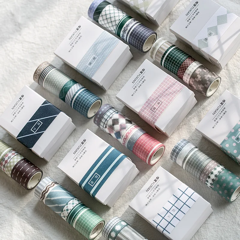 6Pcs/box Japanese Plaid Masking Washi Tape Set Creative DIY Journal Decorative Adhesive Tape Scrapbooking Stationery Supplies
6Pcs/box Japanese Plaid Masking Washi Tape Set Creative DIY Journal Decorative Adhesive Tape Scrapbooking Stationery Supplies