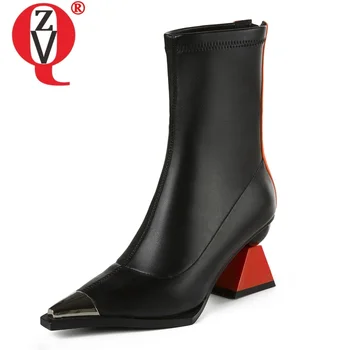 ZVQ woman shoes autumn new fashion mixed colors handmade genuine leather ankle boots outside high heels zip shoes drop shipping
ZVQ woman shoes autumn new fashion mixed colors handmade genuine leather ankle boots outside high heels zip shoes drop shipping
