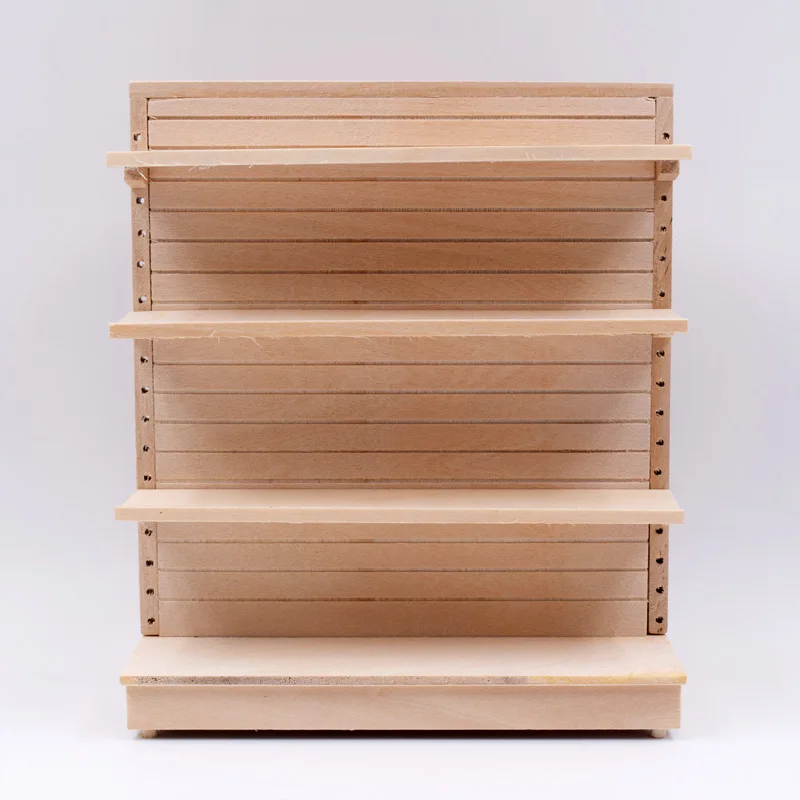 Generic 112 Wooden Shelves Dollhouse Supermarket Miniature Scale