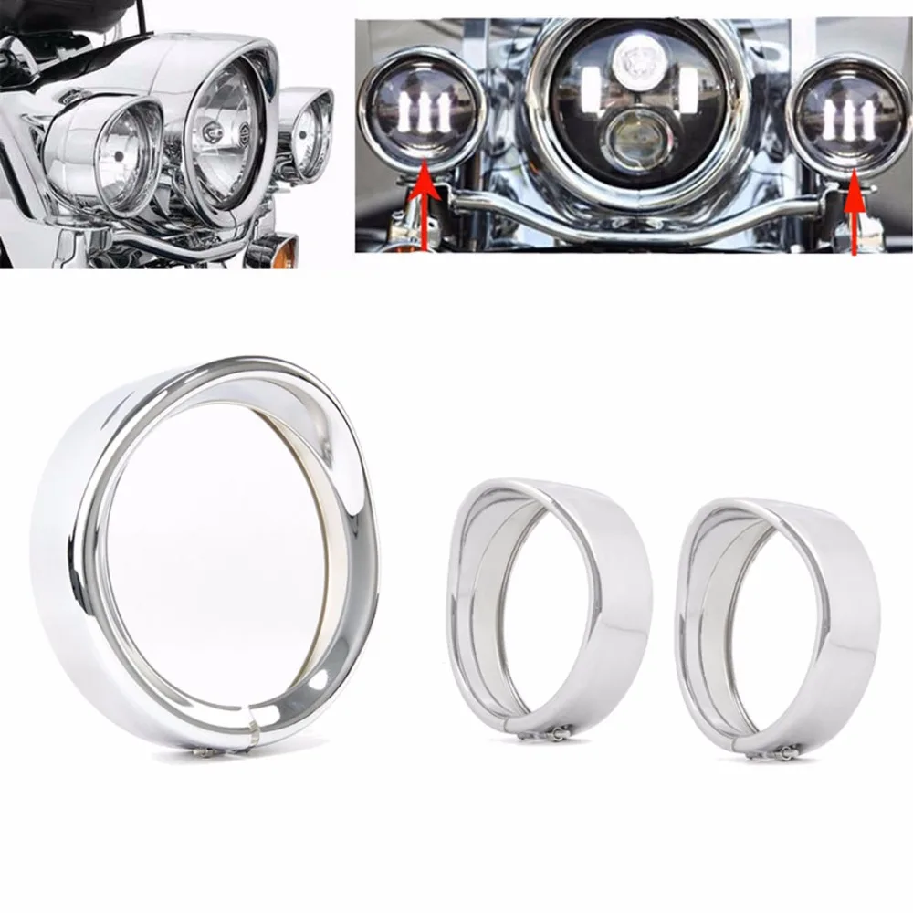 black/Chrome 7 inch Headlight Headlamp Trim Ring Harley 4.5 inch Fog Light Trim Ring For Har-ley Touring Road King Electra Glide
black/Chrome 7 inch Headlight Headlamp Trim Ring Harley 4.5 inch Fog Light Trim Ring For Har-ley Touring Road King Electra Glide
