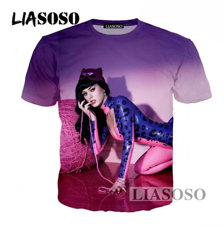 LIASOSO New Design 3D Print Sexy Singer Katy Perry Men Women T-shirt Casual Style T Shirt Harajuku Tee Tops Brand Clothing T806
LIASOSO New Design 3D Print Sexy Singer Katy Perry Men Women T-shirt Casual Style T Shirt Harajuku Tee Tops Brand Clothing T806
