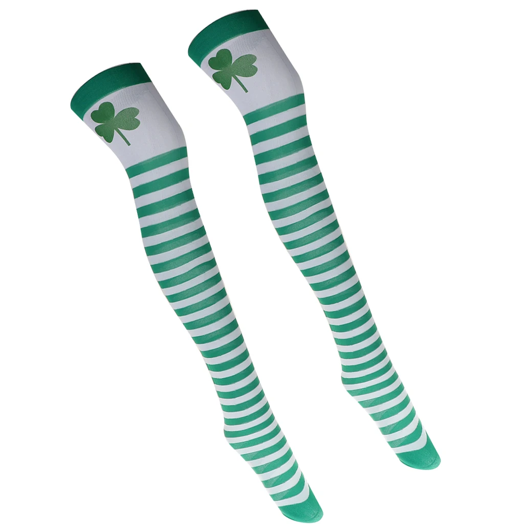 Irish Style Striped Long Socks stockings Irish St Patrick Party Costume