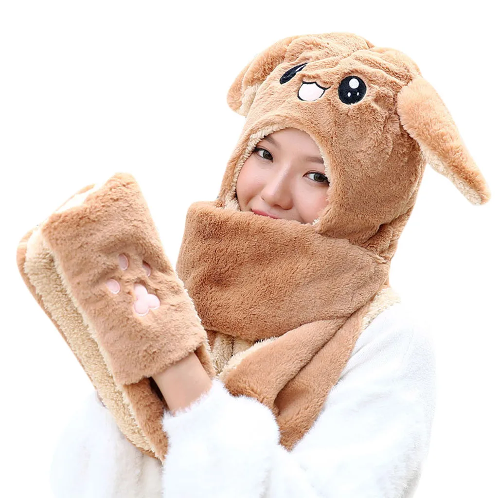 High Quality Cute Ladies Panda Cartoon Warm Fluffy Hood Scarf Hat Snood Pocket Hats Gloves Ears Gloves Women Touch Screen Gift
High Quality Cute Ladies Panda Cartoon Warm Fluffy Hood Scarf Hat Snood Pocket Hats Gloves Ears Gloves Women Touch Screen Gift