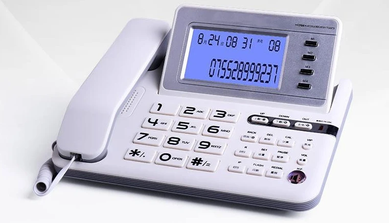 High quality Business fixed Phone Caller ID Telephone PBX Office Phone home landline big LED screen
High quality Business fixed Phone Caller ID Telephone PBX Office Phone home landline big LED screen
