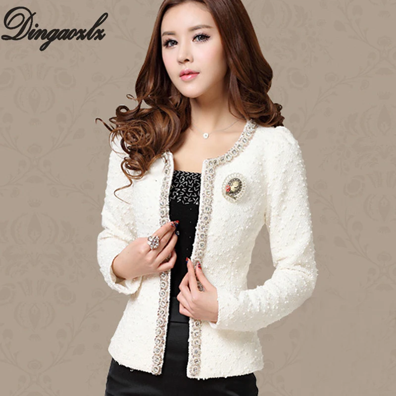 Dingaozlz Autumn-Winter coat short design Women Outerwear Elegant Beaded Diamond slim Long sleeve Plus size Small jacket M-XXXL
Dingaozlz Autumn-Winter coat short design Women Outerwear Elegant Beaded Diamond slim Long sleeve Plus size Small jacket M-XXXL