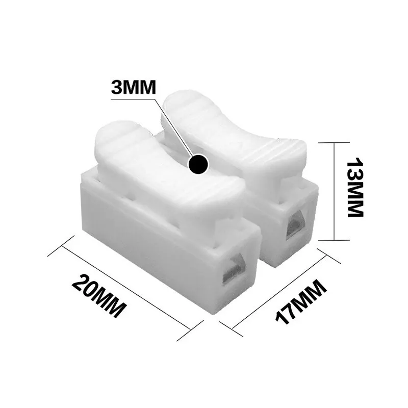 60pcs Quick Splice Lock Wire Connectors CH2 2Pins Electrical Cable Terminals 20x17.5x13.5mm
60pcs Quick Splice Lock Wire Connectors CH2 2Pins Electrical Cable Terminals 20x17.5x13.5mm