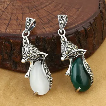 FNJ MARCASITE Fox Pendant 925 Silver Hang Green White Stone Pure S925 Thai Silver Pendants Women for Jewelry Making
FNJ MARCASITE Fox Pendant 925 Silver Hang Green White Stone Pure S925 Thai Silver Pendants Women for Jewelry Making