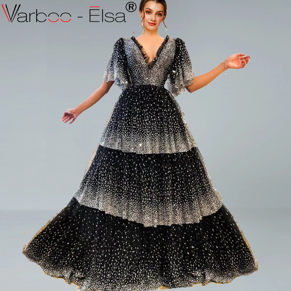 VARBOO_ELSA black Sparkling Muslim Evening Dresses 2019 A-line short Sleeve Islamic Dubai Saudi Arabic Long Elegant Evening Gown
VARBOO_ELSA black Sparkling Muslim Evening Dresses 2019 A-line short Sleeve Islamic Dubai Saudi Arabic Long Elegant Evening Gown